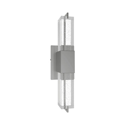 Glacier Rectangular LED Wall Light in Polished Nickel (17-Inch).