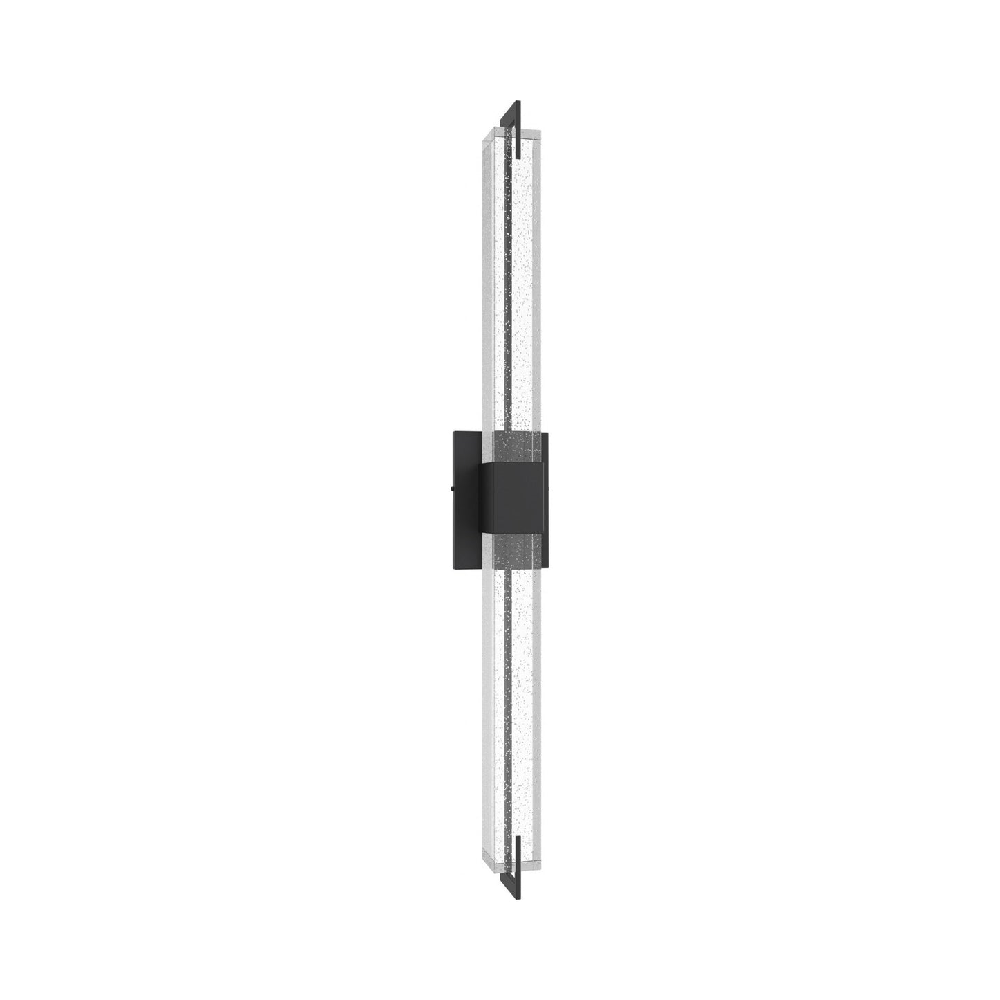 Glacier Rectangular LED Wall Light in Black (39-Inch).