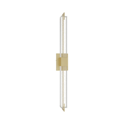 Glacier Rectangular LED Wall Light in Brushed Brass (39-Inch).