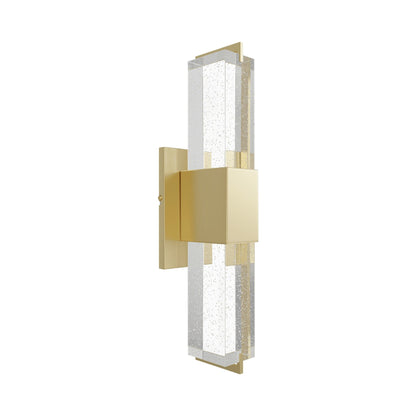 Glacier Rectangular LED Wall Light in Detail.