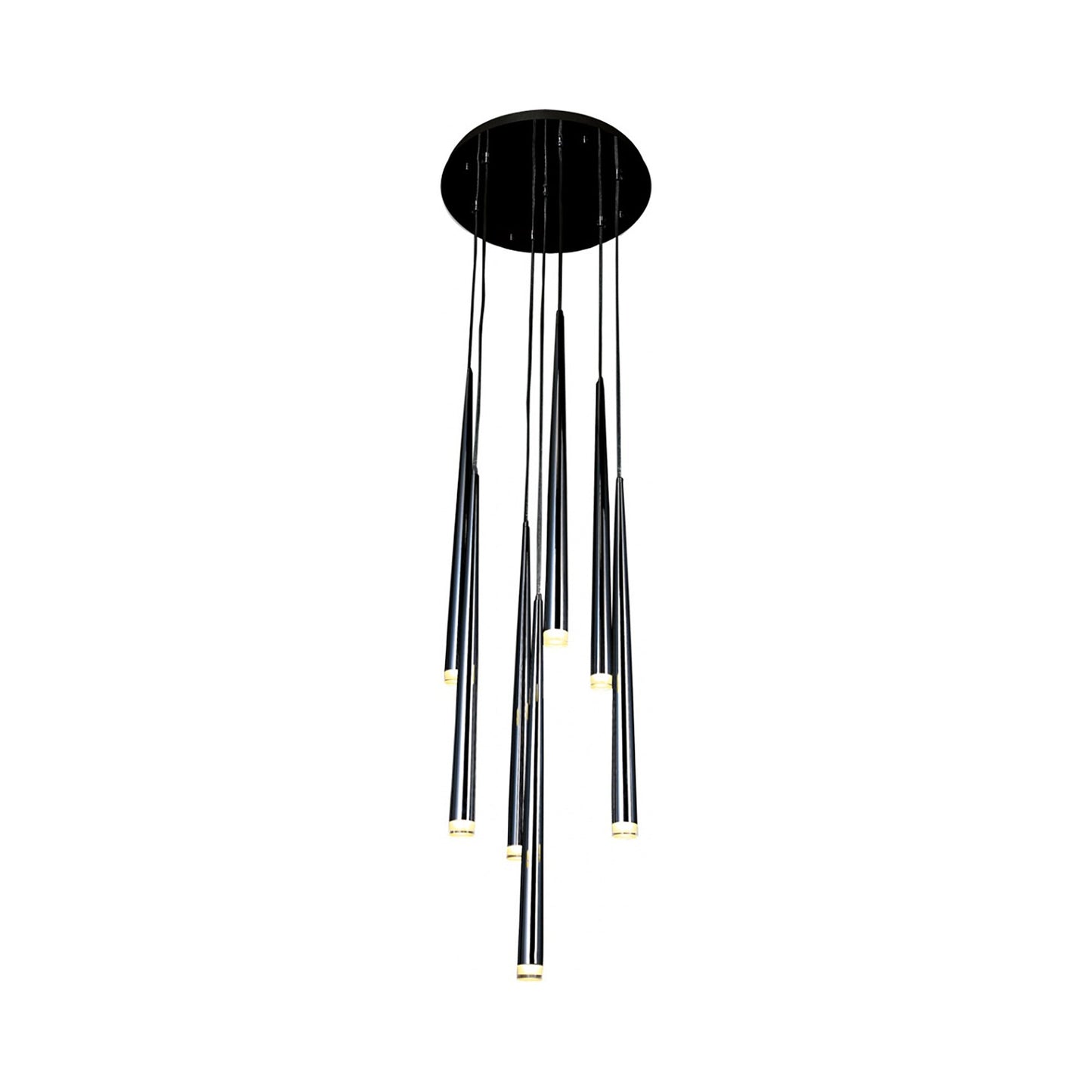 Highland Ave. Pendant Light in Black (7-Light).