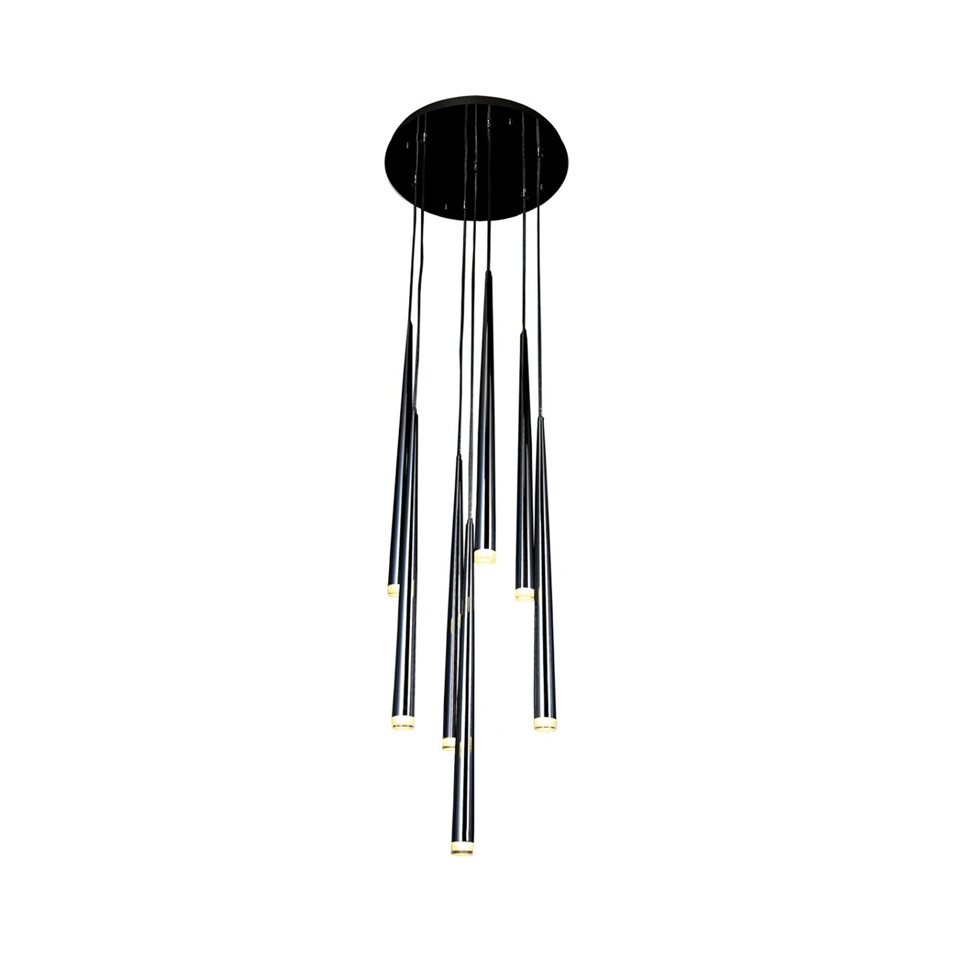 Highland Ave. Pendant Light in Black (7-Light).