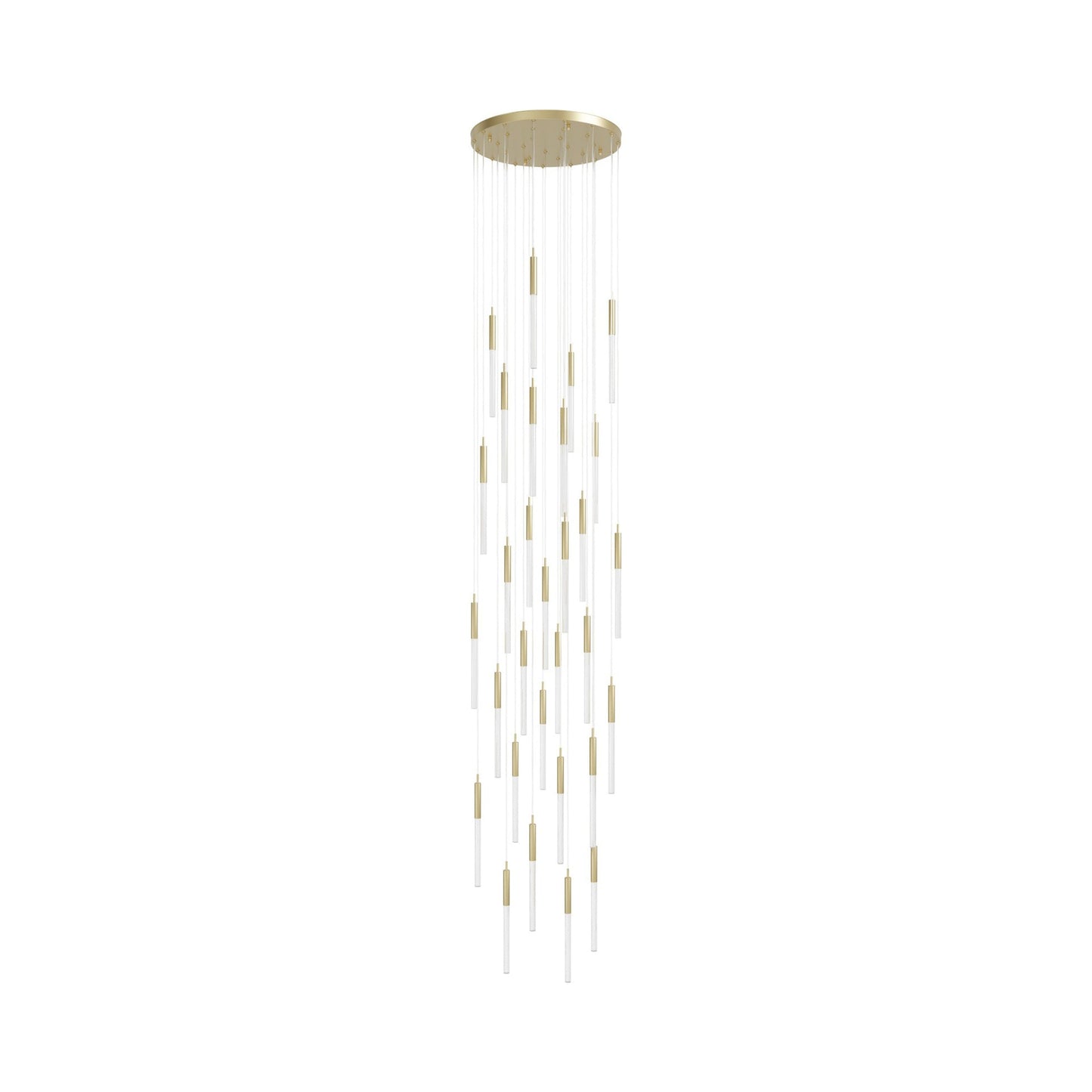 Main St. Chandelier in Brushed Brass/Snow Acrylic (31-Light).