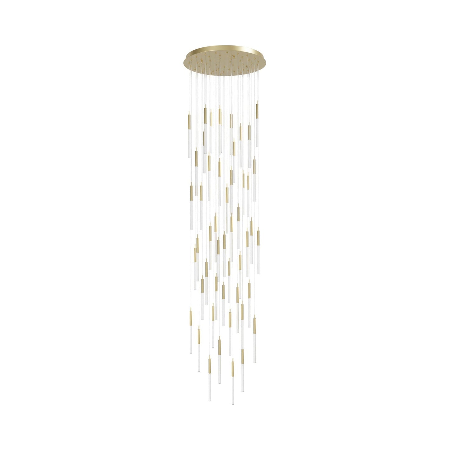 Main St. Chandelier in Brushed Brass/Snow Acrylic (51-Light).
