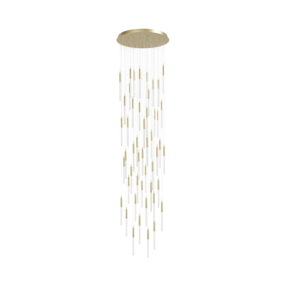 Main St. Chandelier in Brushed Brass/Snow Acrylic (51-Light).
