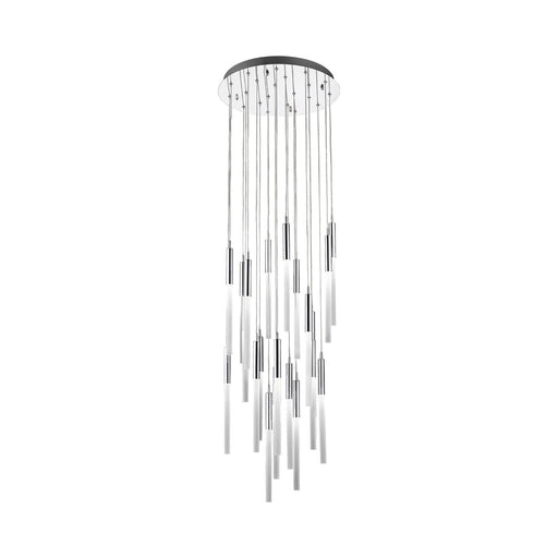 Main St. LED Chandelier in Polished Nickel.