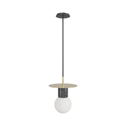 Newport HF1951 Pendant Light in Brushed Brass/Black.