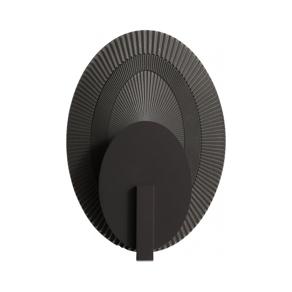 Avenue Oval Rippled Outdoor LED Wall Light.
