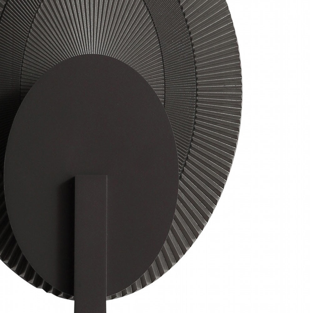 Avenue Oval Rippled Outdoor LED Wall Light in Detail.