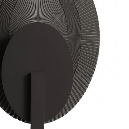 Avenue Oval Rippled Outdoor LED Wall Light in Detail.