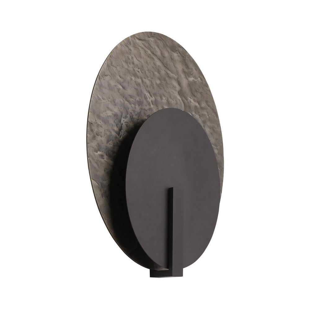 Avenue Oval Textured Outdoor LED Wall Light in Detail.