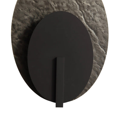 Avenue Oval Textured Outdoor LED Wall Light in Detail.