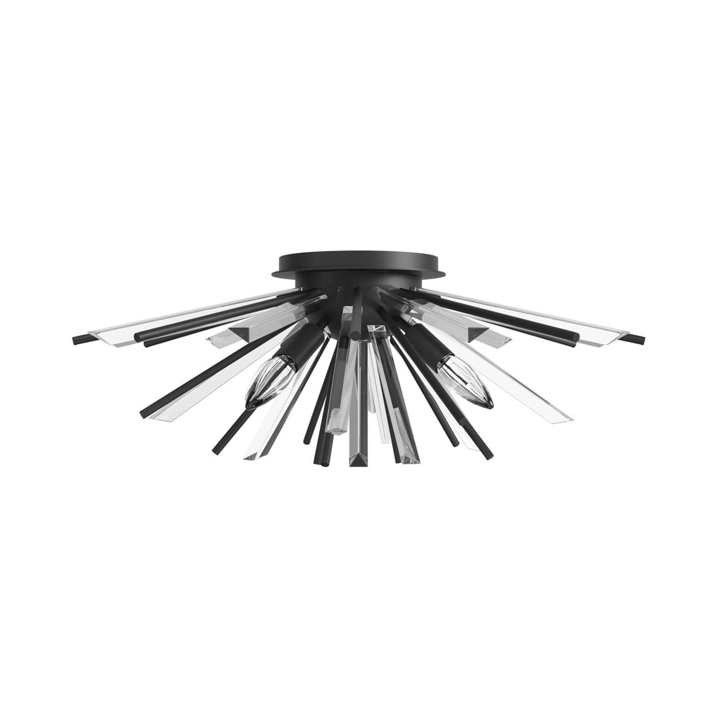Palisades Avenue Flush Mount Ceiling Light in Black.