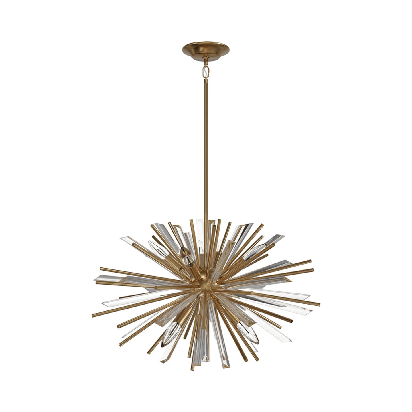 Palisades Avenue Pendant Light in Aged Brass (6-Light).