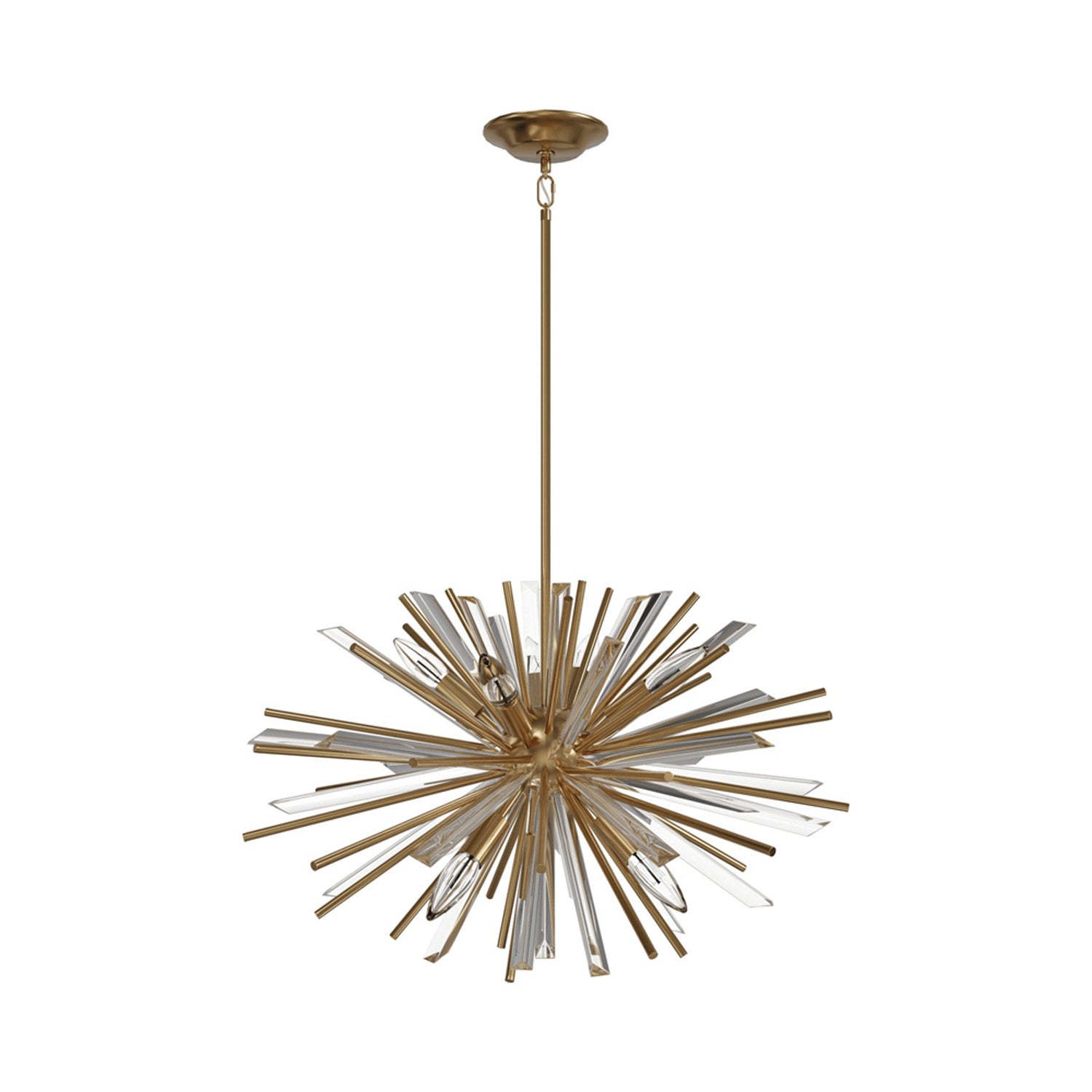 Palisades Avenue Pendant Light in Aged Brass (6-Light).