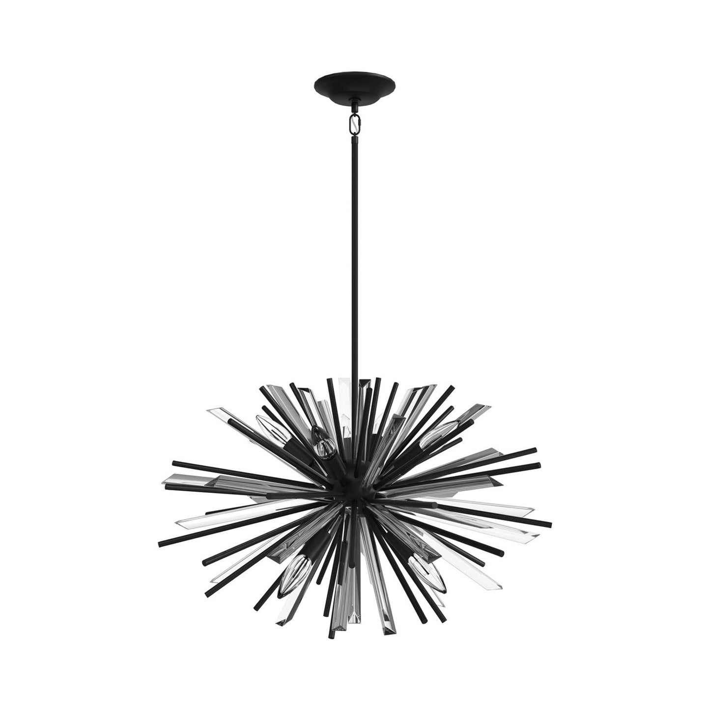 Palisades Avenue Pendant Light in Black (6-Light).