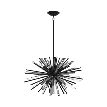 Palisades Avenue Pendant Light in Black (6-Light).