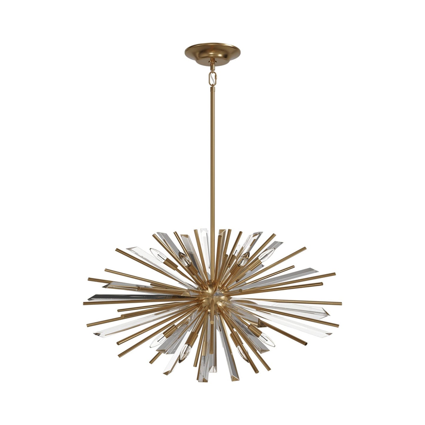 Palisades Avenue Pendant Light in Aged Brass (8-Light).