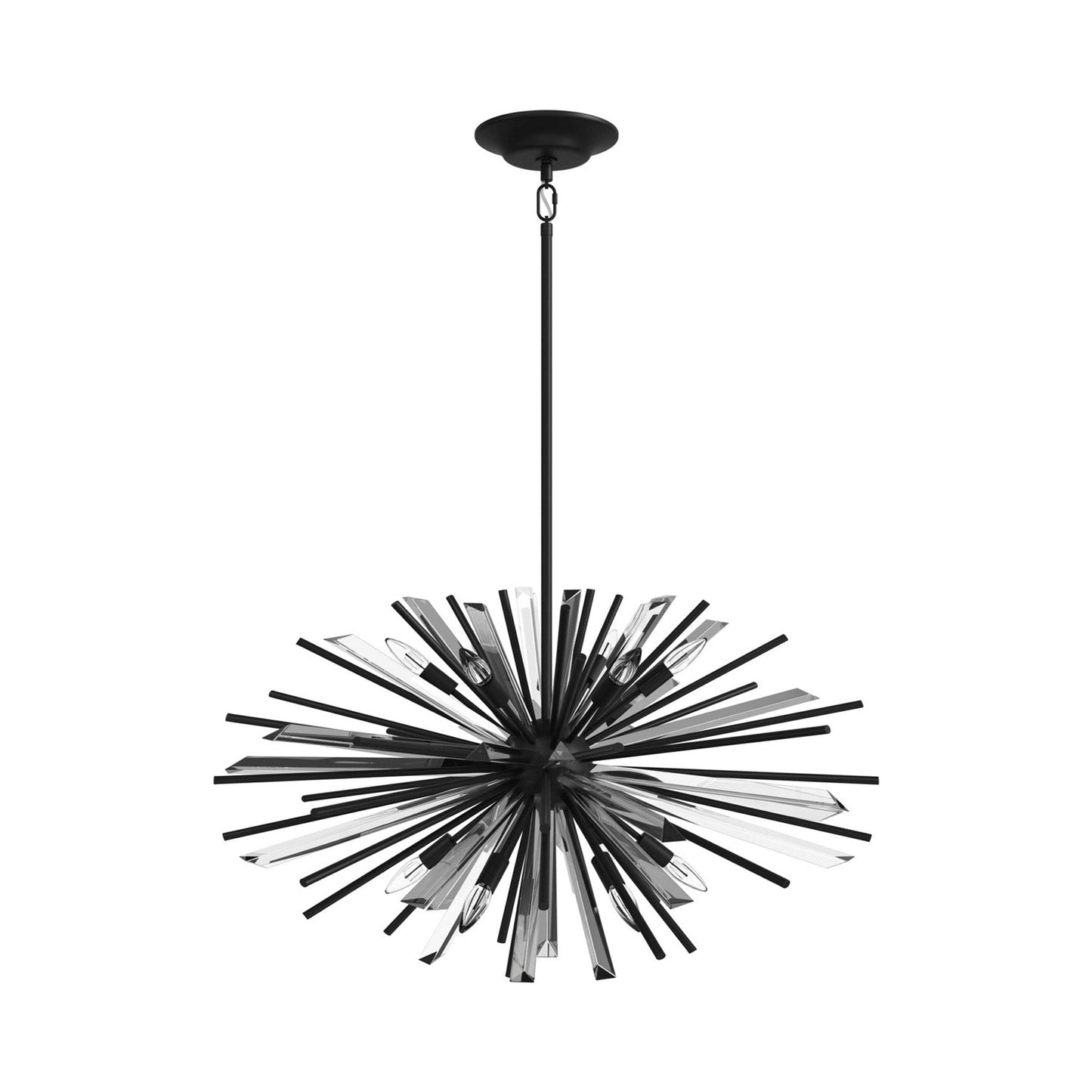 Palisades Avenue Pendant Light in Black (8-Light).
