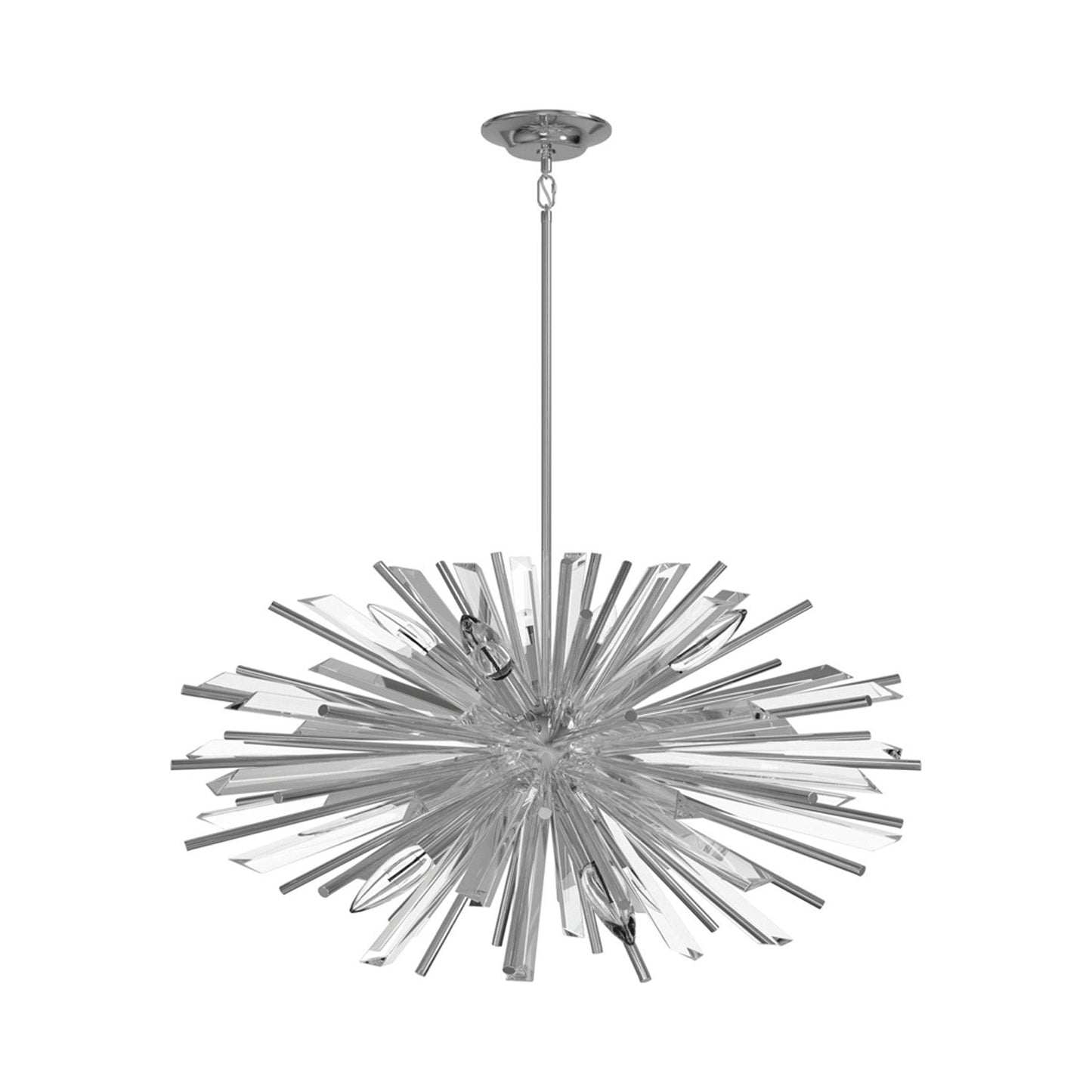 Palisades Avenue Pendant Light in Chrome (10-Light).