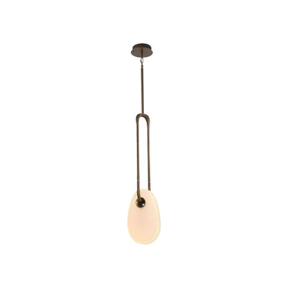 Palmea LED Pendant Light in Aged Brass (12-Inch).