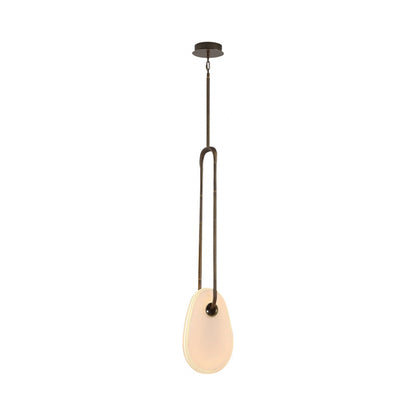 Palmea LED Pendant Light in Aged Brass (13.5-Inch).