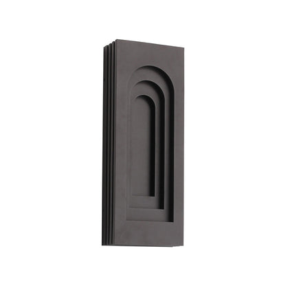 Avenue Rectangular Curved Top Outdoor LED Wall Light.