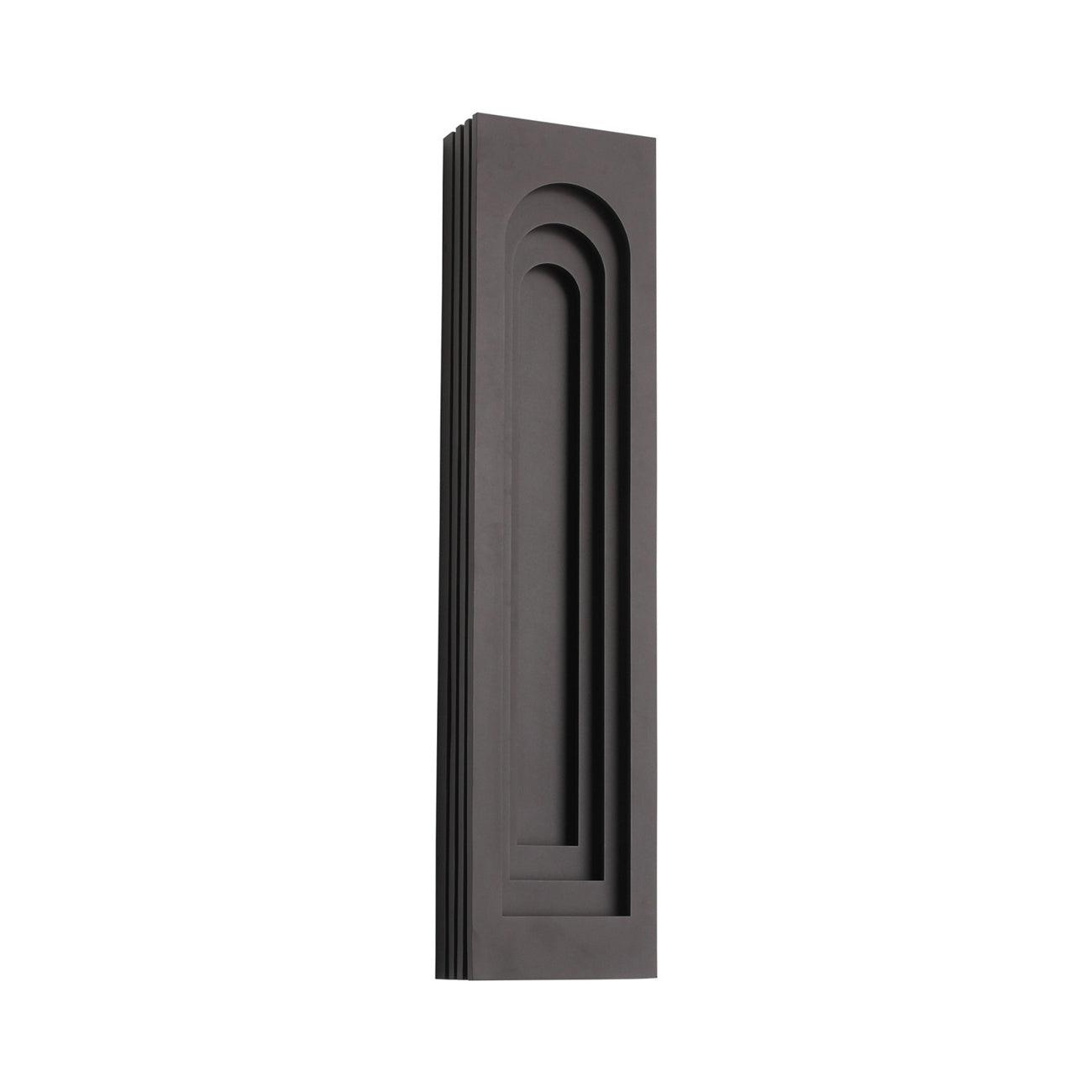 Avenue Rectangular Curved Top Outdoor LED Wall Light in Detail.