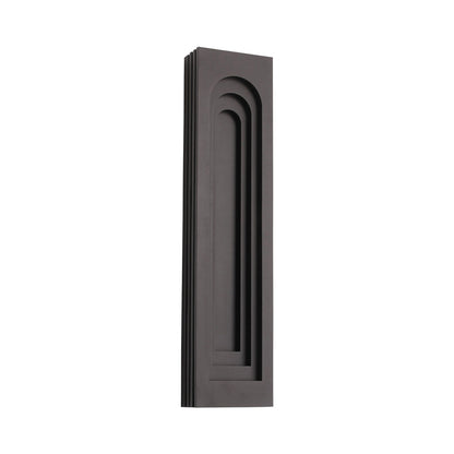 Avenue Rectangular Curved Top Outdoor LED Wall Light in Detail.