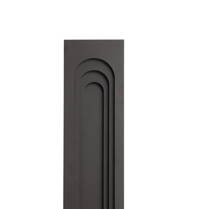 Avenue Rectangular Curved Top Outdoor LED Wall Light in Detail.