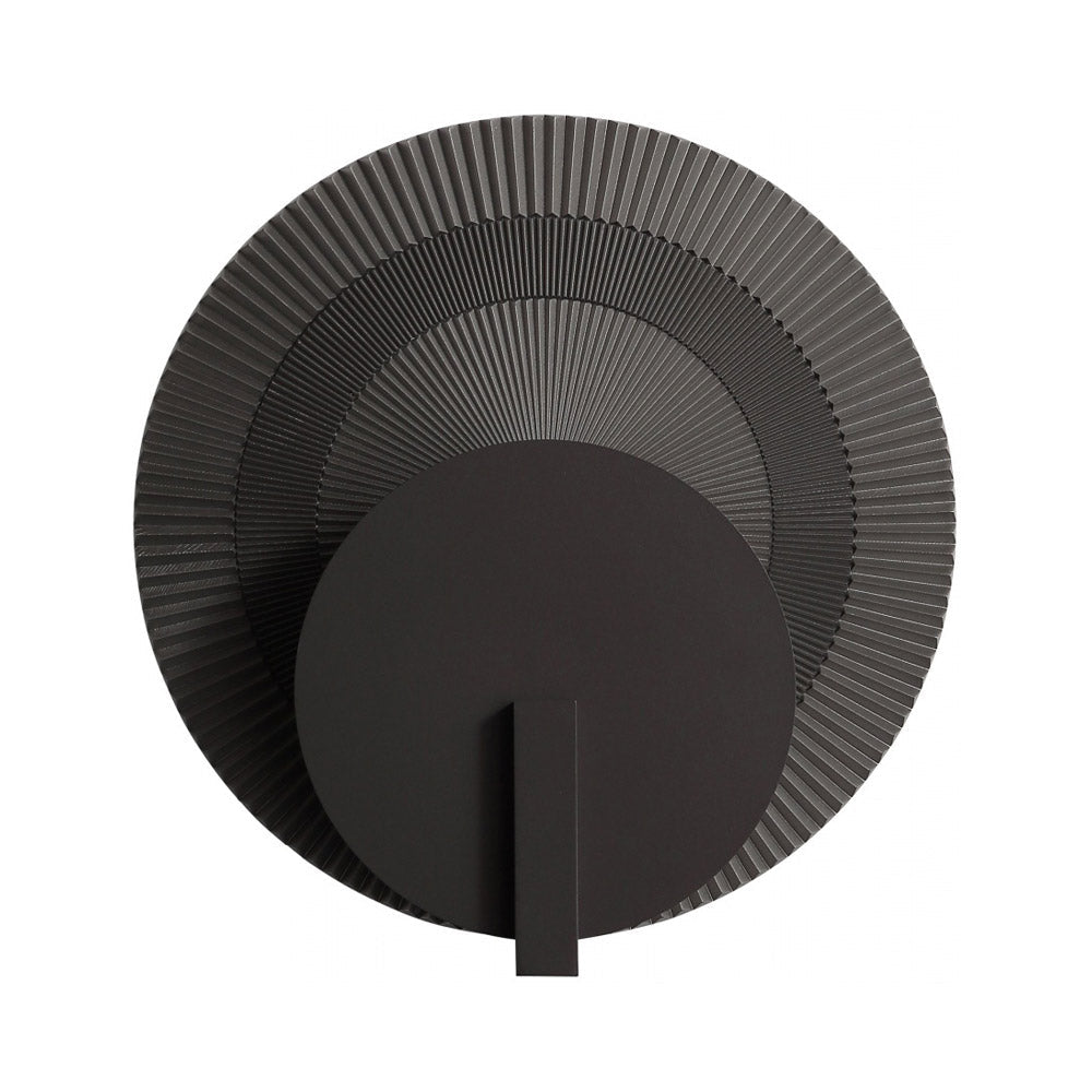 Avenue Round Rippled Outdoor LED Wall Light.