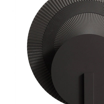 Avenue Round Rippled Outdoor LED Wall Light in Detail.