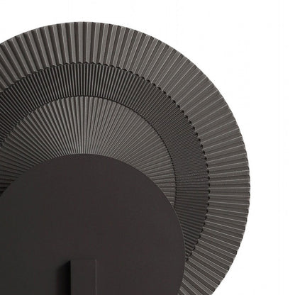 Avenue Round Rippled Outdoor LED Wall Light in Detail.