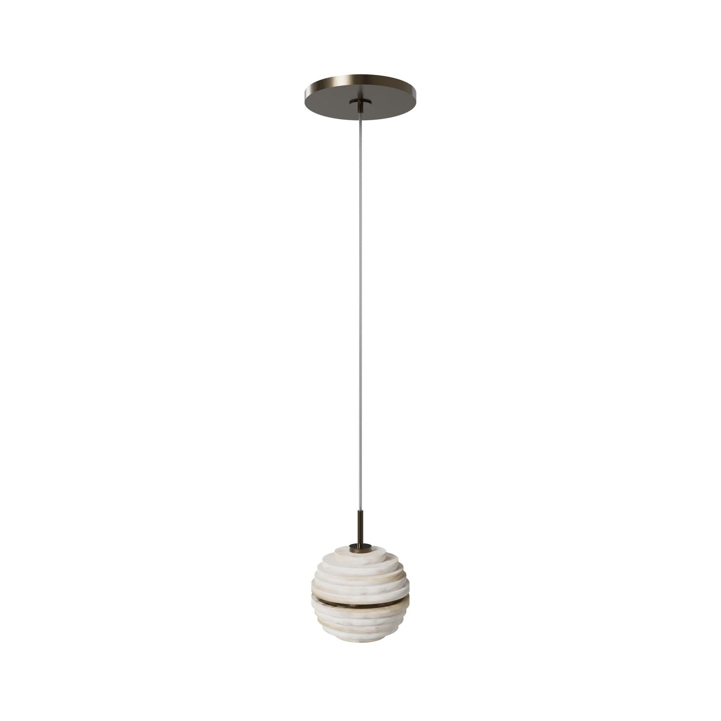 Sedona Round Ribbed Pendant Light in Detail.