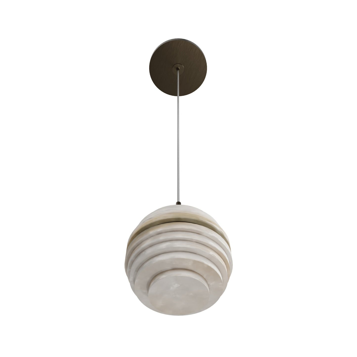 Sedona Round Ribbed Pendant Light in Detail.