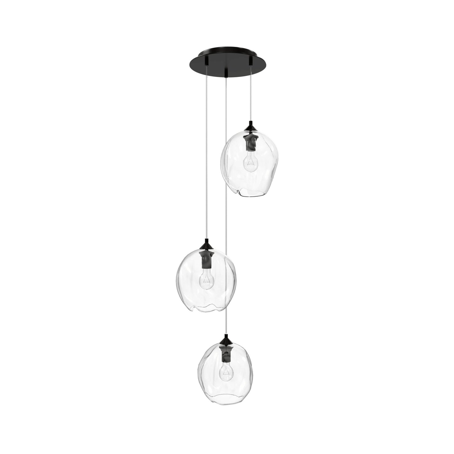 Sonoma Ave. Multi Light Pendant Light in Dark Bronze (3-Light).