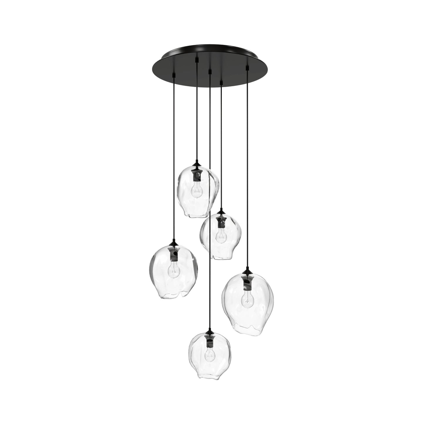 Sonoma Ave. Multi Light Pendant Light in Dark Bronze (5-Light).