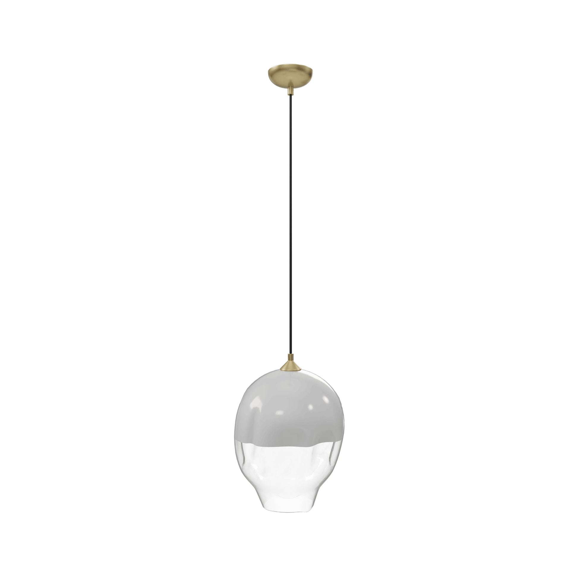 Sonoma Ave. Pendant Light in Brushed Brass (10-Inch).
