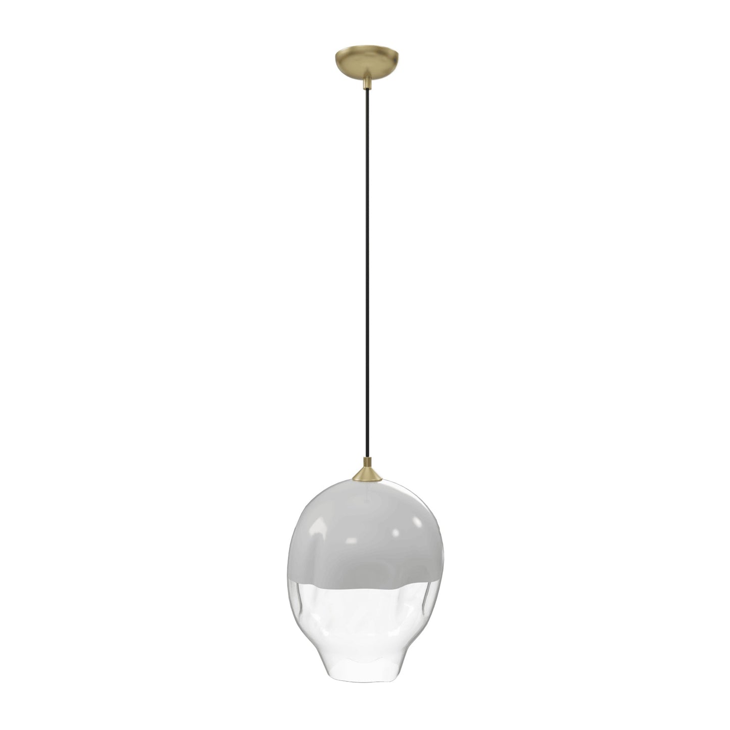 Sonoma Ave. Pendant Light in Brushed Brass (12-Inch).