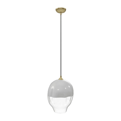 Sonoma Ave. Pendant Light in Brushed Brass (12-Inch).
