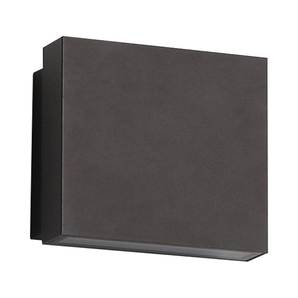 Avenue Square Outdoor LED Wall Light in Black.