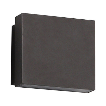 Avenue Square Outdoor LED Wall Light in Black.