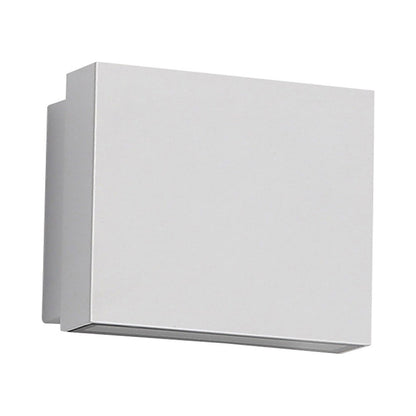 Avenue Square Outdoor LED Wall Light in White.