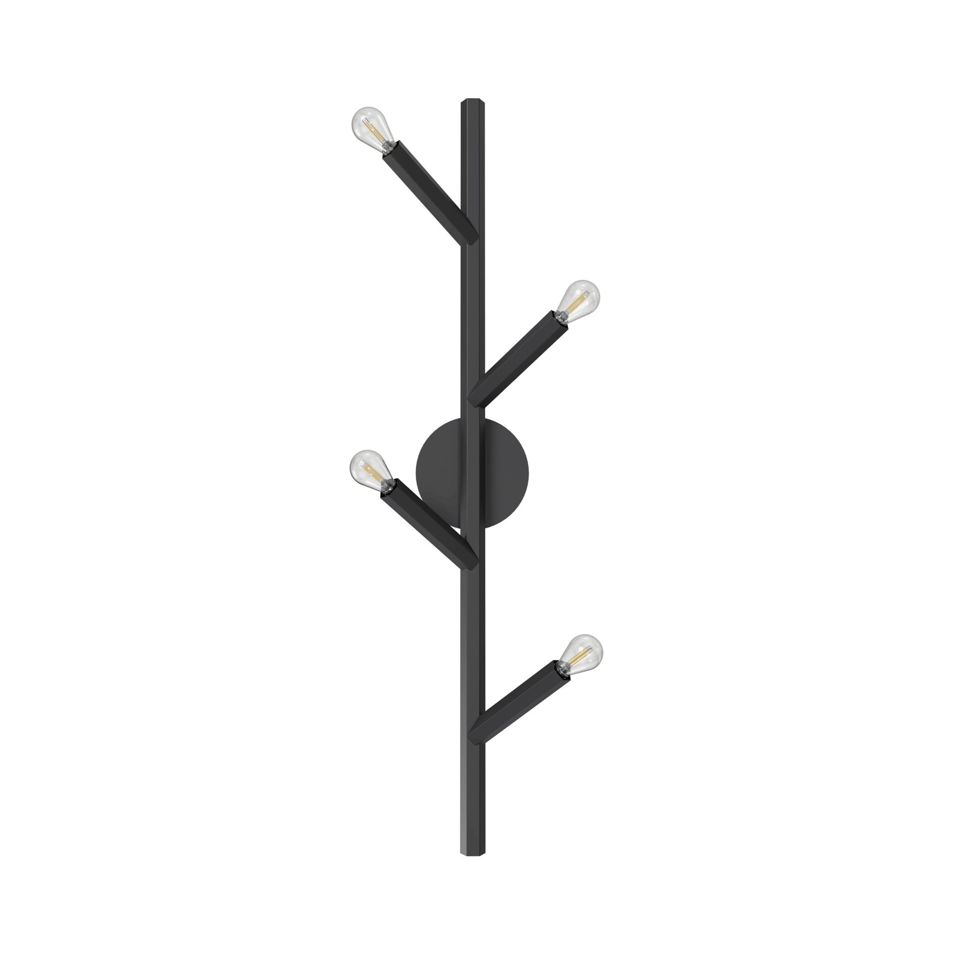 The Oaks Wall Light in Black (4-Light).