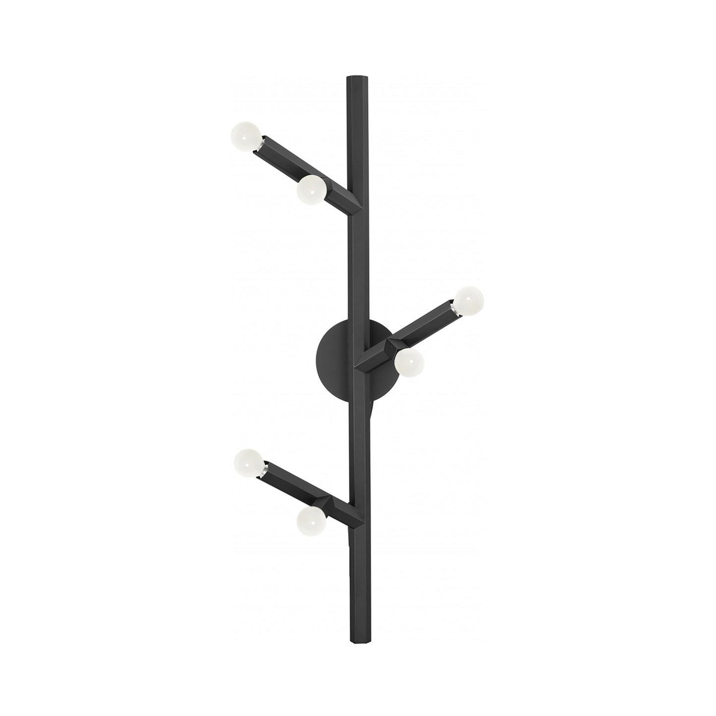 The Oaks Wall Light in Black (6-Light).