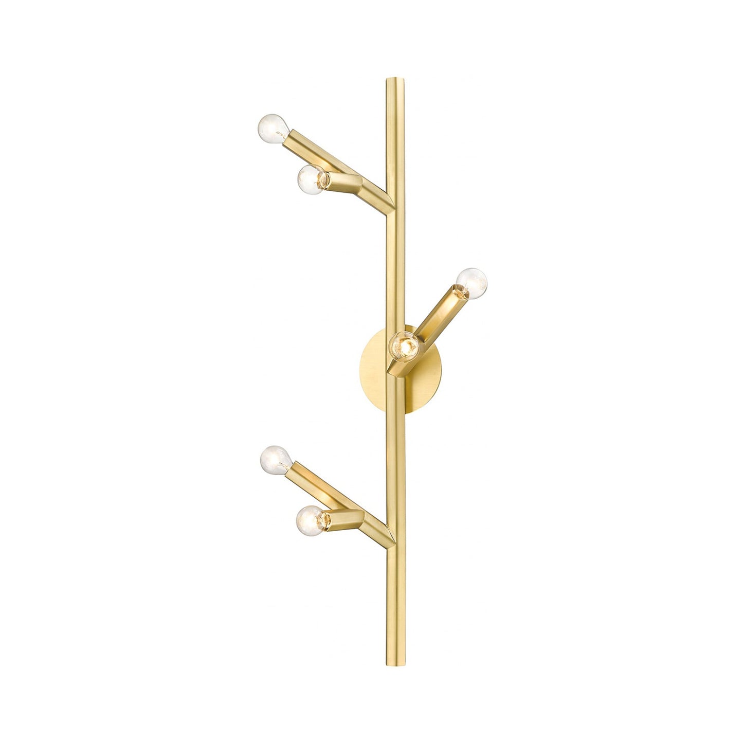 The Oaks Wall Light in Brushed Brass (6-Light).
