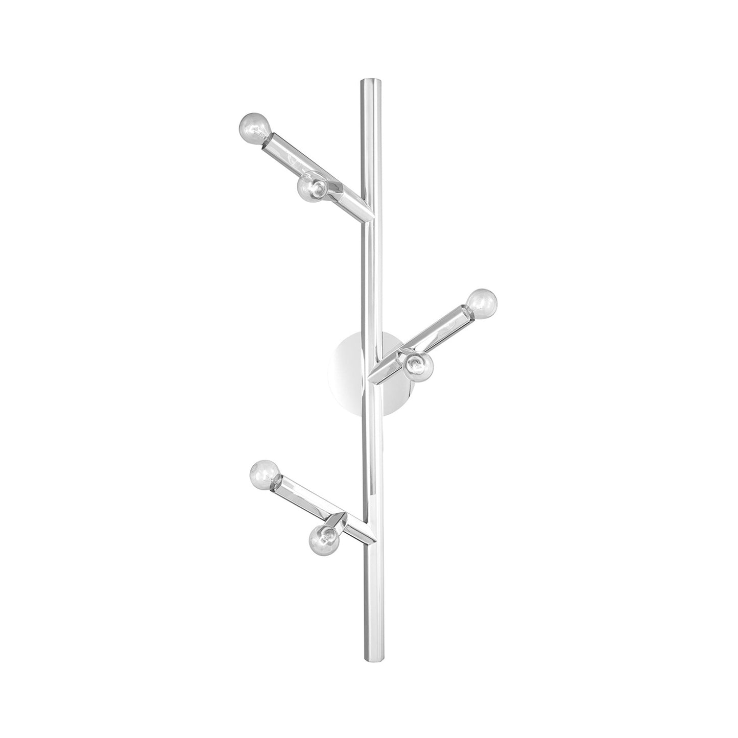 The Oaks Wall Light in Polished Nickel (6-Light).