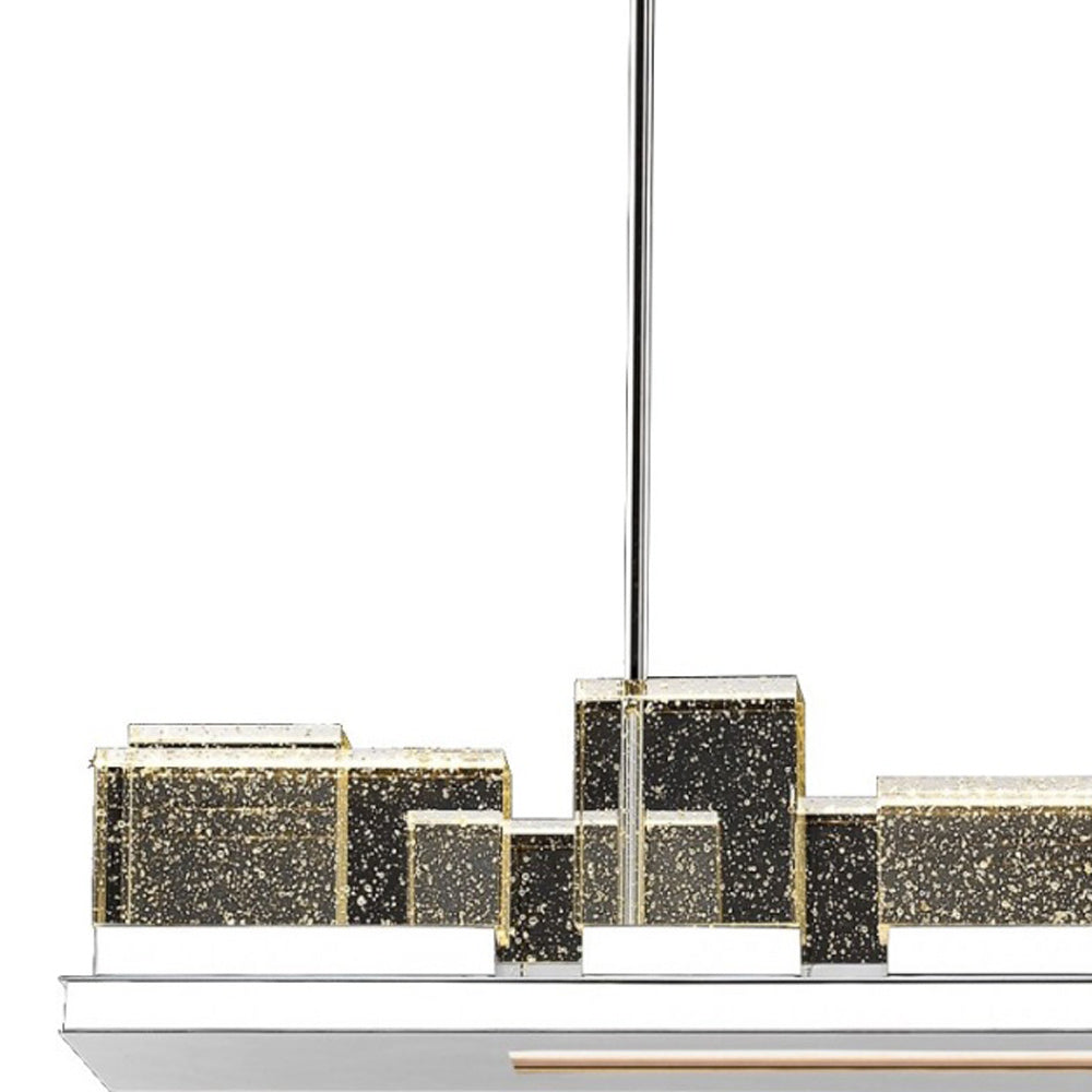 The Original Glacier Linear LED Chandelier in Detail.