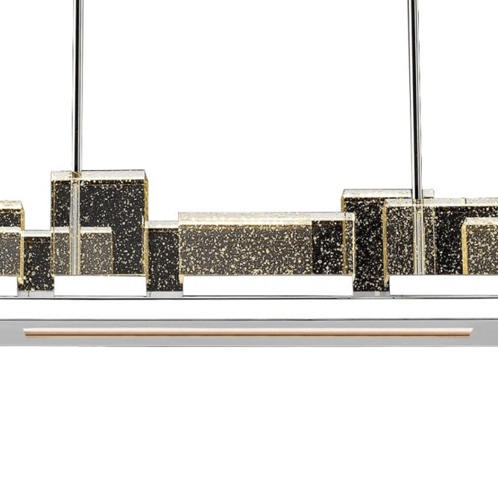 The Original Glacier Linear LED Chandelier in Detail.