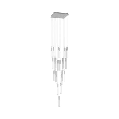 The Original Glacier Multi Light Pendant Light in Polished Chrome/Clear Crystal (25-Light).